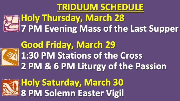 Triduum Schedule